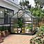 Outsunny Polycarbonate Greenhouse Large Walk-In Green House Garden Plants Grow Galvanized Base Aluminium, 6 x 6ft