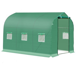 Outsunny Polytunnel 3 x 2M Greenhouse with Adjustable vent