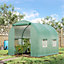 Outsunny Polytunnel Greenhouse Outdoor Grow House Roll Up Door Windows 2.5x2x2m