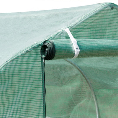 Outsunny Polytunnel Walk-in Garden Greenhouse with Zip Door and Windows 3 x 2M - 8