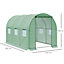 Outsunny Polytunnel Walk-in Garden Greenhouse with Zip Door and Windows 3 x 2M