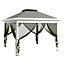 Outsunny Pop Up Gazebo Height Adjustable Canopy Tent w/ Carrying Bag, Dark Grey