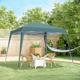 Outsunny Pop-up Tent Marquee Party Shelter Sun Shade Green Square Gazebo, (W)3m (D)3m