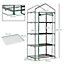 Outsunny Portable 4-Tier Mini Greenhouse Plant Grow House Shed w/ Clear Cover