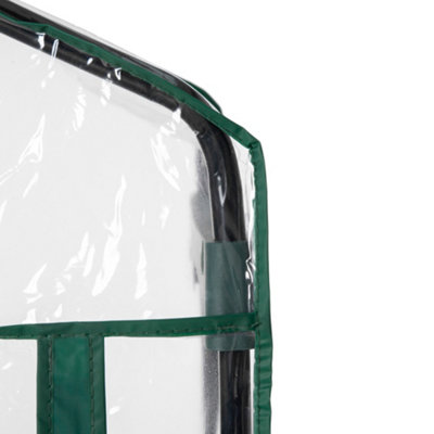 Outsunny Portable 4-Tier Mini Greenhouse Plant Grow House Shed w/ Clear Cover - 9