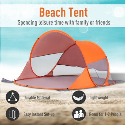 Outsunny Portable Automatic Pop Up Beach Tent Outdoor Camp Shelter Orange - 4