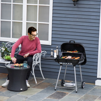 OUTSUNNY Outsunny Barbecue à charbon pliable portable BBQ grill