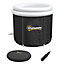 Outsunny Portable Cold Water Therapy Tub, Ice Bath with Thermo Lid - Black