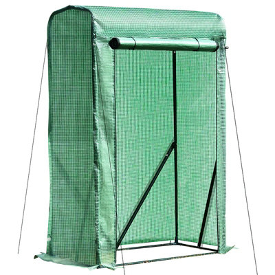 Outsunny Portable Greenhouse PVC Cover Metal Frame w/ Zipper 100 x 50 x 150CM