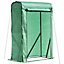 Outsunny Portable Greenhouse PVC Cover Metal Frame w/ Zipper 100 x 50 x 150CM