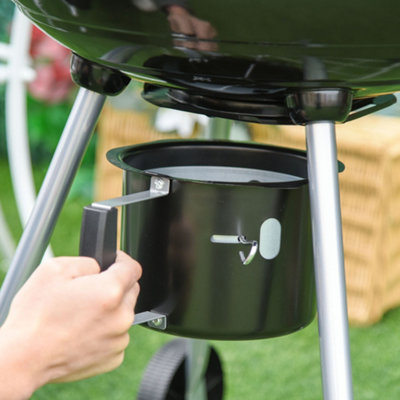 Outsunny Portable Kettle Charcoal BBQ Grill Outdoor Barbecue Picnic Party - 8