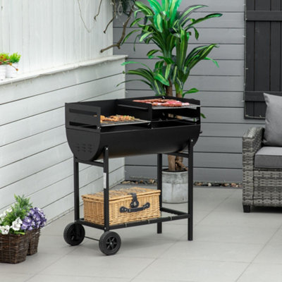 BBQ Grill Rack Charcoal Kit with Clip Oil Brush for Outdoor