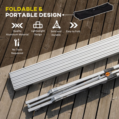 Outsunny Portable Roll-up Aluminium Folding Picnic Table Outdoor BBQ Party - 5