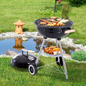 Outsunny Portable Round Kettle Charcoal Grill BBQ Outdoor Heat Control Party