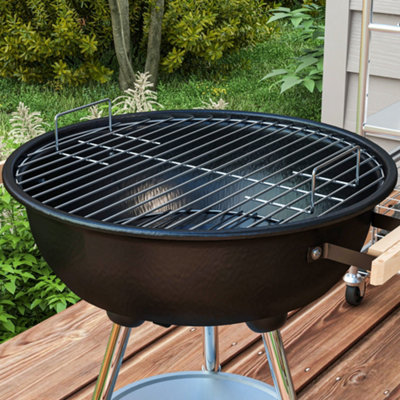 Outsunny Portable Round Kettle Charcoal Grill BBQ Outdoor Heat Control Party - 9