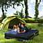 Outsunny Queen Inflatable Mattress with Electric Pump and Integrated Pillow