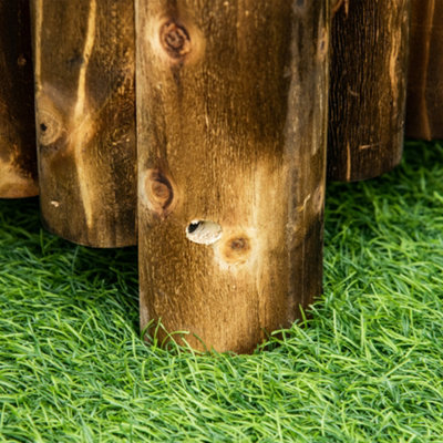 Outsunny Raised Flower Bed Wooden Rectangualr Planter Container Box Wood 4 Feet