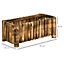 Outsunny Raised Flower Bed Wooden Rectangular Planter Container Box Wood 4 Feet Natural