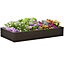 Outsunny Raised Garden Bed for Veggies Flowers, 6 Panels Outdoor Planter Box