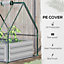 Outsunny Raised Garden Bed Planter Box with Greenhouse, Large Window