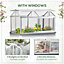 Outsunny Raised Garden Bed Vegetable Flower Container with PC Greenhouse Cover