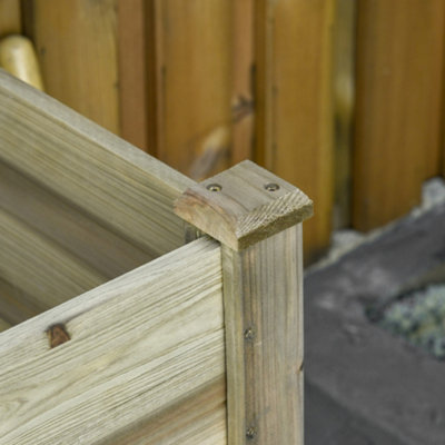 Outsunny Raised Garden Bed w/ Legs and Storage Shelf Elevated Wood Planter Box - 8