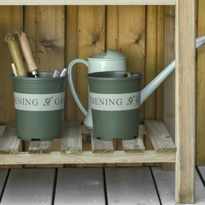 Outsunny Raised Garden Bed w/ Legs and Storage Shelf Elevated Wood Planter Box - 9