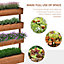 Outsunny Raised Garden Bed Wooden Plant Stand w/ Angle Adjustable Planters