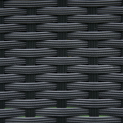 Outsunny Rattan Bistro Set Garden Chair Table Patio Outdoor Cushion Conservatory Black - 8