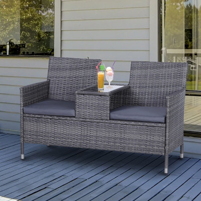 Rattan love bench sale