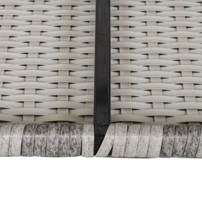 Outsunny Rattan Corner Sofa Garden Furniture Single Chair with Cushion - 8