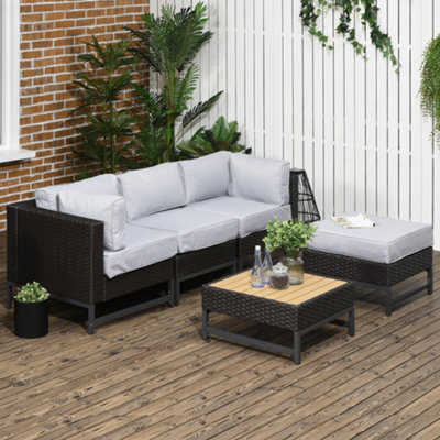 Rattan garden deals corner sofa b&q