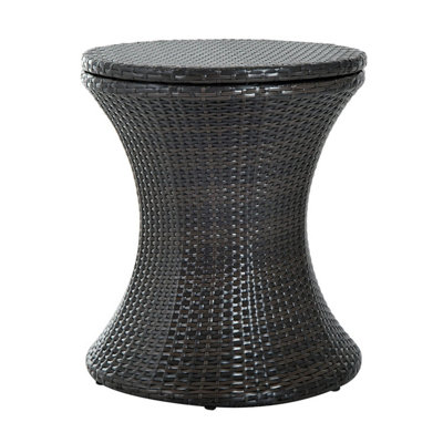 Rattan table drinks deals cooler