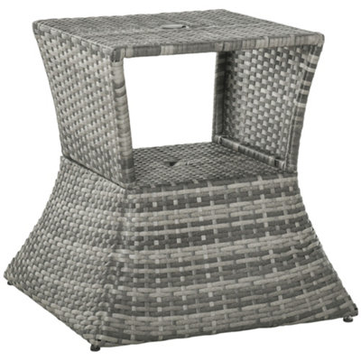 Resin wicker deals side table