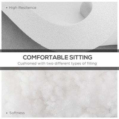 Outsunny Replacement Cushions for Outdoor Furniture Garden Seat Cushion Pad - 6