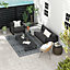 Outsunny Reversible Waterproof Outdoor Rug W/ Carry Bag, 182 x 274cm, Black