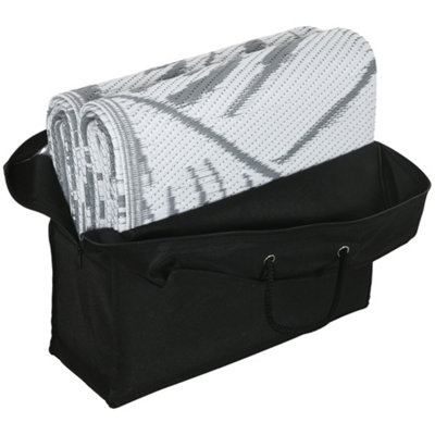 Outsunny Reversible Waterproof Outdoor Rug W/ Carry Bag, 182 x 274cm, Grey