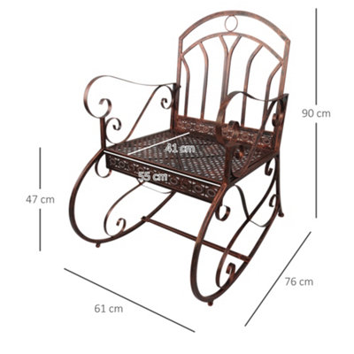 Bronze metal rocking chair deals