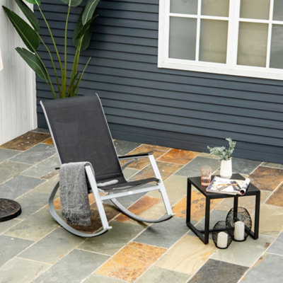 Outdoor solutions steel rocking chair hot sale