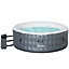 Outsunny Round Hot Tub Inflatable Spa Outdoor Bubble Spa Pool with Pump, Cover, Filter Cartridges, 4-6 Person, Grey