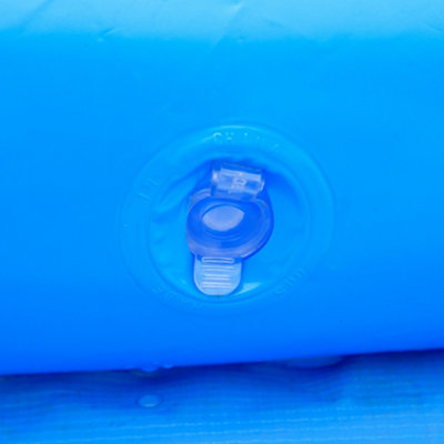 Outsunny Round Inflatable Swimming Pool Family-Sized Blow Up 274x76cm Blue - 9