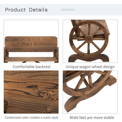 Wooden wagon deals wheel bench