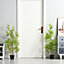 Outsunny Set of 2 120cm/4FT Artificial Bamboo Trees Plant w/ Pot Indoor Outdoor