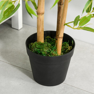 Outsunny Set of 2 120cm/4FT Artificial Bamboo Trees Plant w/ Pot Indoor Outdoor - 8