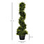 Outsunny Set Of 2 90cm/3FT Artificial Spiral Topiary Trees w/ Pot Fake Plant