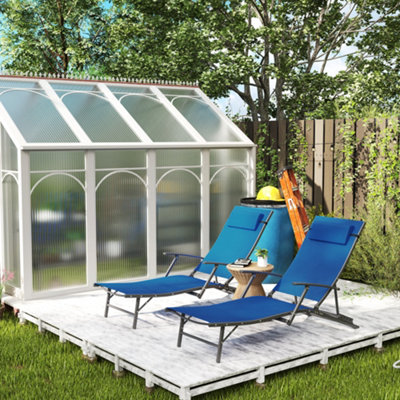 Beach Chair Outsunny Pieces Beach Lounge Chair, Outdoor Folding