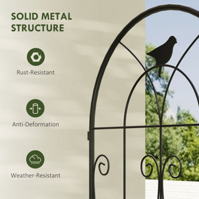 Outsunny Set of 2 Metal Garden Trellis, Outdoor Trellis Panels, 150 x 50cm