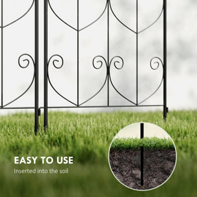 Outsunny Set of 2 Metal Garden Trellis, Outdoor Trellis Panels, 150 x 50cm