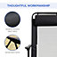 Outsunny Set of 2 Metal Portable Folding Recliner w/ Adjustable Backrest, Black