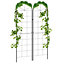 Outsunny Set of 2 Metal Trellis for Climbing Plants, Grid Design